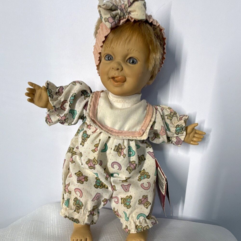 Dolls by Berenguer Expressions Baby Doll Girl Blonde Hair Blue Eyes Outfit 1995